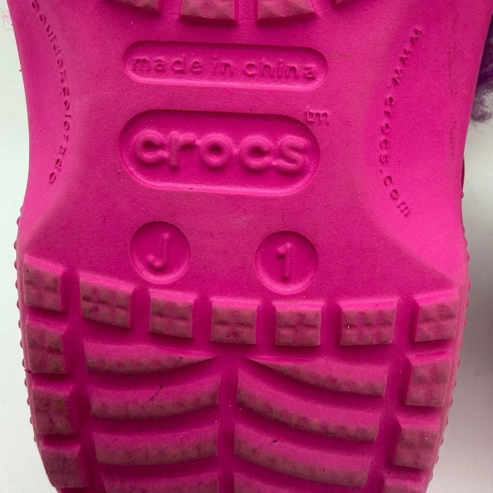 Youth Unisex Girls Crocs I Am Unicorn‎ Fuchsia Pink Multi-Colored Clogs Size J 1